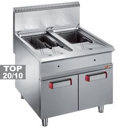 Friteuse gaz 2 cuve 18 lit. (2x 18 kw) sur meuble fermé g9/f36a8_0