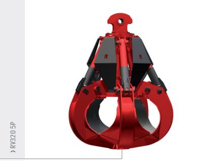 Grappins pour pelles et chargeurs RV320 5P Rozzi - équipements hydrauliques pour matériaux divers_0