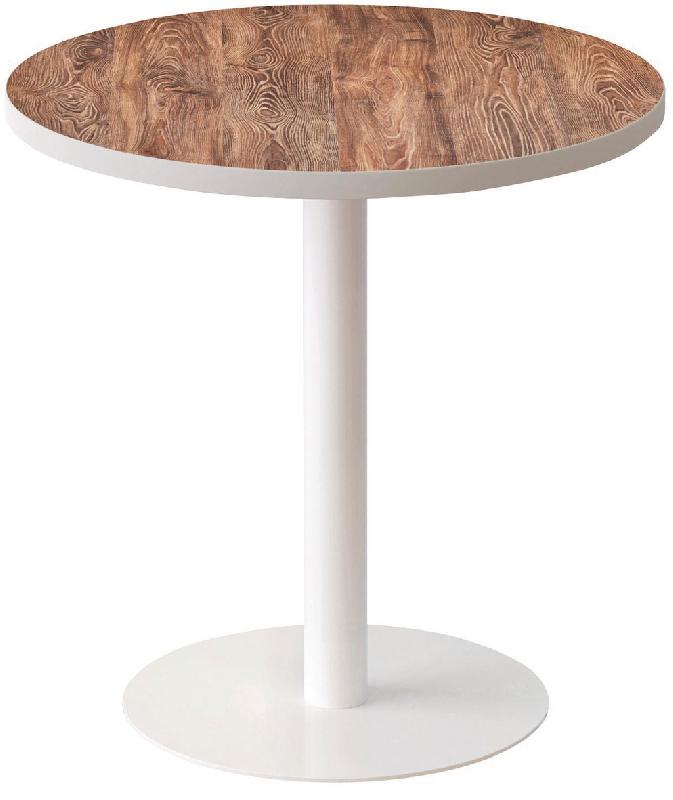 GUÉRIDON BAS EASY OFFICE PIED MÉTAL Ø 60 CM PLATEAU COLORIS DÉCOR BOIS - MANUTAN COLLECTIVITÉS