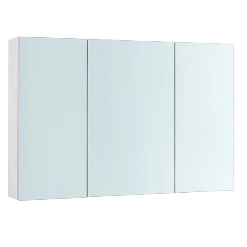Helloshop26 - Armoire murale salle de bain placard avec miroir meuble de rangement 3 portes 60 x 15 x 55 cm avec étagère réglable 12_0004042 - 3000_0