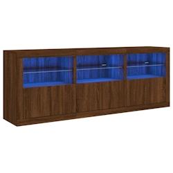 Helloshop26 - Buffet bahut commode armoire meuble de rangement organisateur cuisine salle de séjour salon avec lumières LED 181,5 x 02_0029912 - 300_0