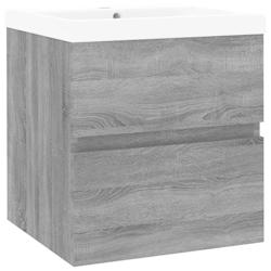 Helloshop26 - Meuble lavabo avec bassin intégré sonoma 41 x 38,5 x 45 cm gris bois d'ingénierie 02_0006886 - 3000372782723_0