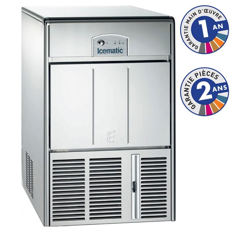 Machine à glaçons creux E35 Icematic - 37 kg/jour, stockage 12 kg, carrosserie inox_0