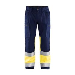 Pantalon artisan haute visibilité  +STRETCH marine|jaune T.42 Blaklader - 42 polyester 7330509538210_0