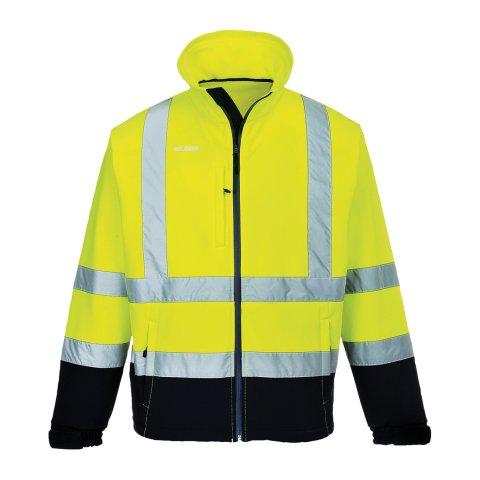 PORTWEST S425 SOFTSHELL BICOLORE (3 COUCHES) JAUNE/MARINE - TAILLE M