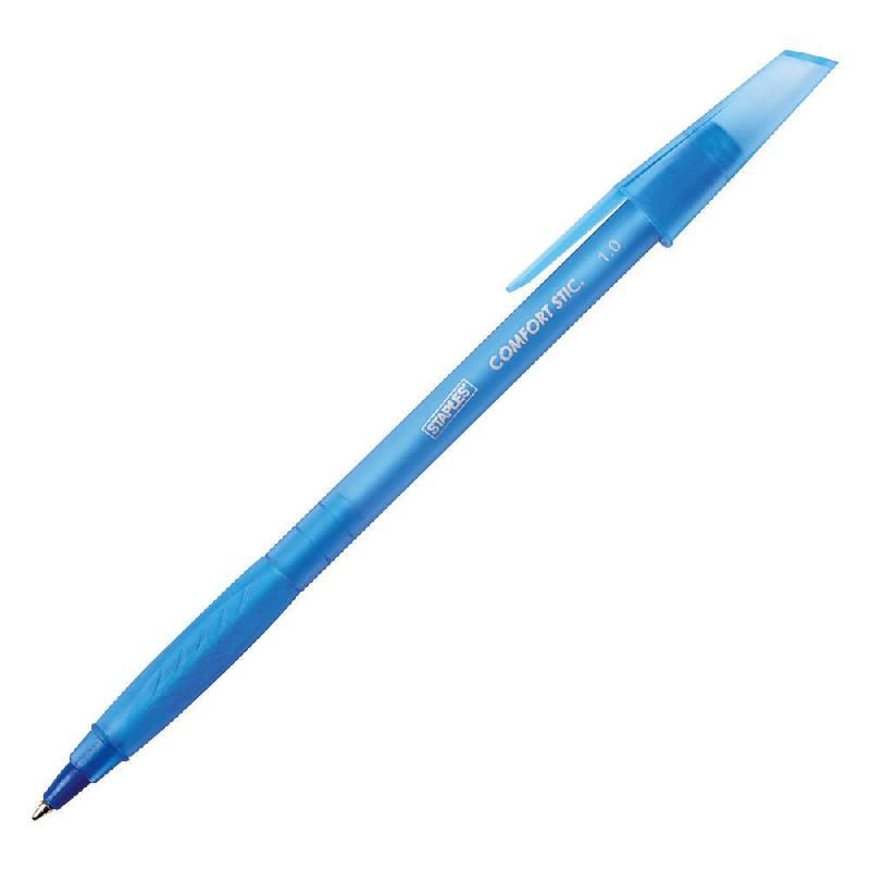 STAPLES STYLO BILLE COMFORT STICK - STAPLES - 1 MM - BLEU (PRIX À L'UNITÉ)