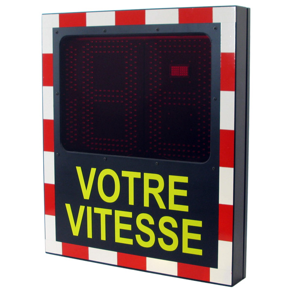 Radar afficheur de vitesse à LED idéal pour les zones scolaires, zones de travail, zones de vitesse limitée - Vialed base_0