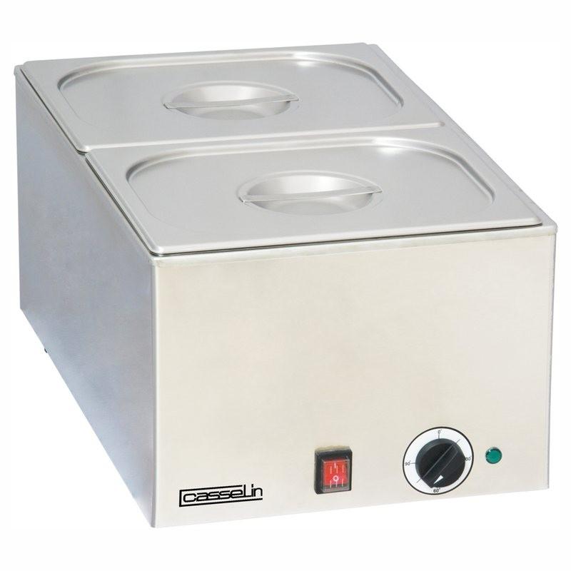 Bain-marie professionnel Casselin CBM2 électrique - 2 bacs GN 1/2 inclus - Thermostat réglable 0°C à 90°C_0