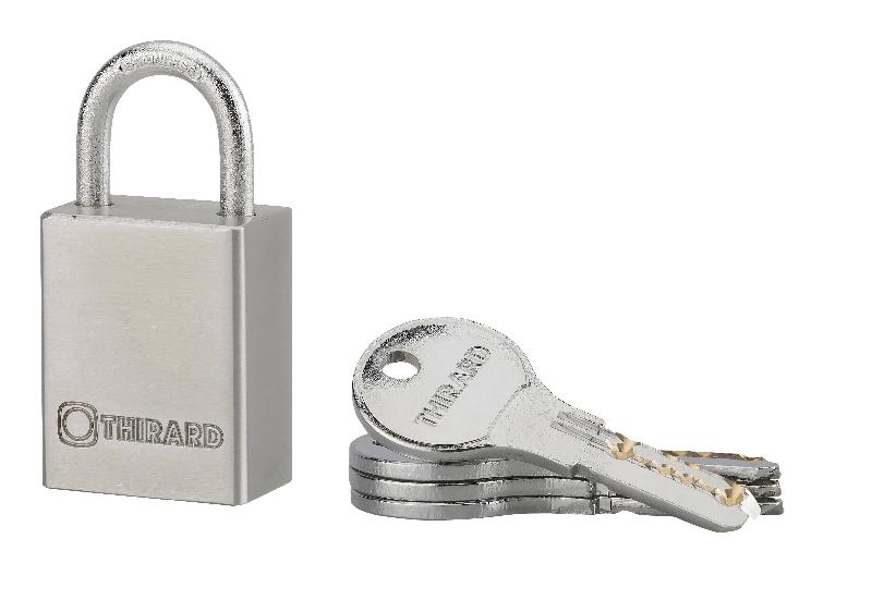 Cadenas à clé Rinox 30mm - Anse inox - 4 clés réversibles - Thirard_0