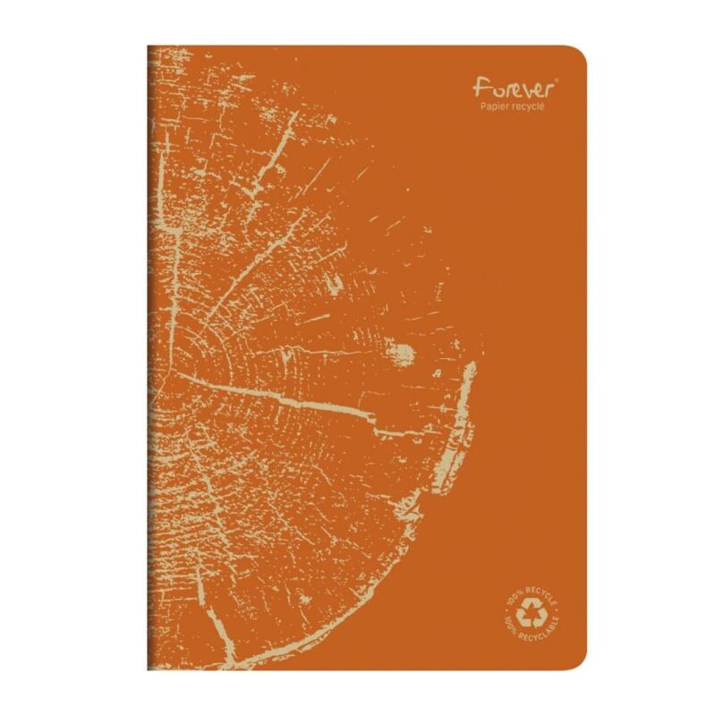 Calligraphe Lot de 5 Cahier Forever Premium A4, 96p./48 feuilles 90 g/m² piquées, ligné, coloris orange rouille - 3210336846655_0