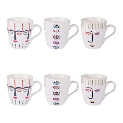 Coffret de 6 tasses Awa 23 cl -  Blanc Rond Porcelaine Table Passion - blanc porcelaine 3106232312328_0