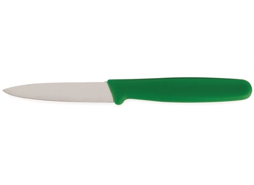 COUTEAU DE CUISINE PROFESSIONNEL AVEC MANCHE COLORÉ HACCP-, LAME 8CM, COULEUR : VERT