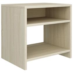 Décoshop26 - Table de chevet avec compartiment de rangement ouvert 40 x 30 x 40 cm bois d'ingénierie couleur chêne DEC033820 - 3000259745216_0