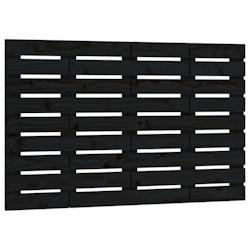 Décoshop26 - Tête de lit accessoire couchage chambre à coucher meuble murale style palette 96 x 3 x 63 cm Bois massif noir TDL0202494 - noir 300056_0