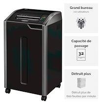 Destructeur Powershred Fellowes 425Ci - coupe croisée_0