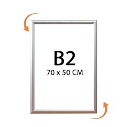 Edimeta Cadre Clic-Clac B2 angles 90° - gris aluminium VAC957_0