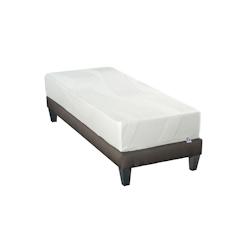 Ensemble  Matelas Mémoire de forme + Sommier Bois 90x190 cm PARIS BELLECOUR - blanc Mousse à mémoire de forme 4VP.PA.K15.0919_0