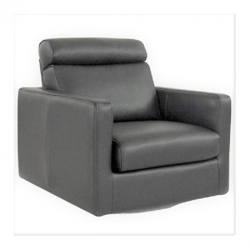 FAUTEUIL PIVOTANT LAGONDO VELOURS GRIS_0