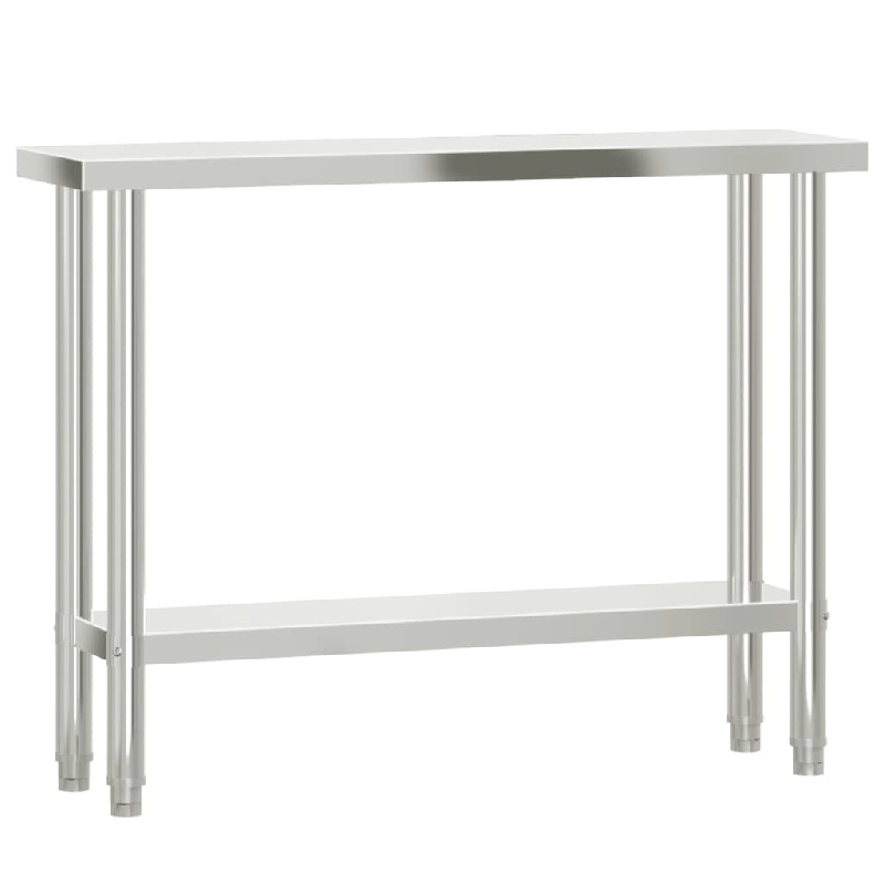 Helloshop26 - Table de travail de cuisine professionnelle 110 x 30 x 85 cm acier inoxydable 02_0045402 - 3000220661507_0