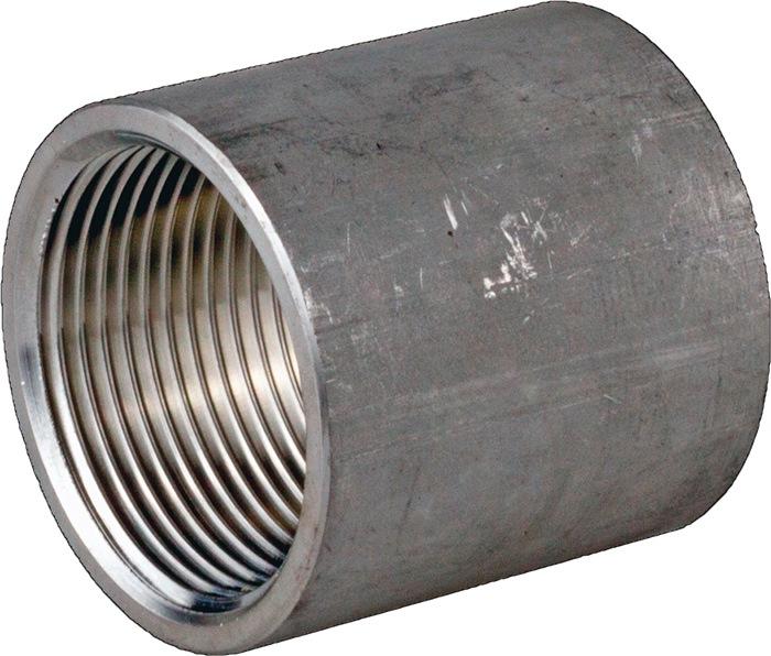 Manchon en 10241 - NPS 1 po. DN 25 mm - acier inox 316L - filetage EN 10226-1 - pression max 50 bar à +20°C_0