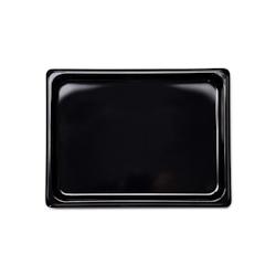 PLASTOREX Plat gastro en mélamine GN 1/2 H. 20 mm - noir - Lot de 2 - 3701666006401_0