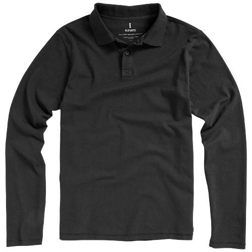 Polo manches longues pour homme Oakville - maille piquée 100% coton - 200 g/m²_0