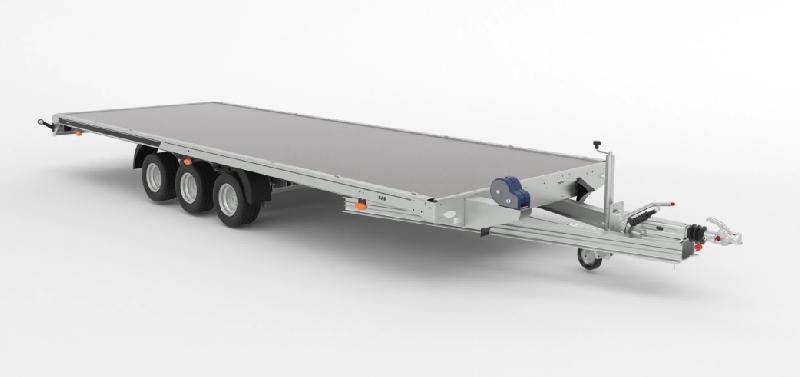 Remorque porte voiture-plateau - 5,90 X 2,12 M - 3500 KG - MARTZ GT PLATEAU 600/3S FULL ALUMINIUM / Plancher bois_0