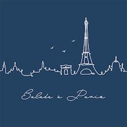 Serviettes 33 x 33cm balade a paris bleu (240 unités) MESA BELLA - bleu Matériau naturel 3701168946441_0