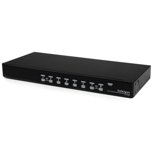 StarTech.Com Switch KVM USB VGA à 8 ports avec OSD - Commutateur écran clavier souris à montage en rack 1U_0