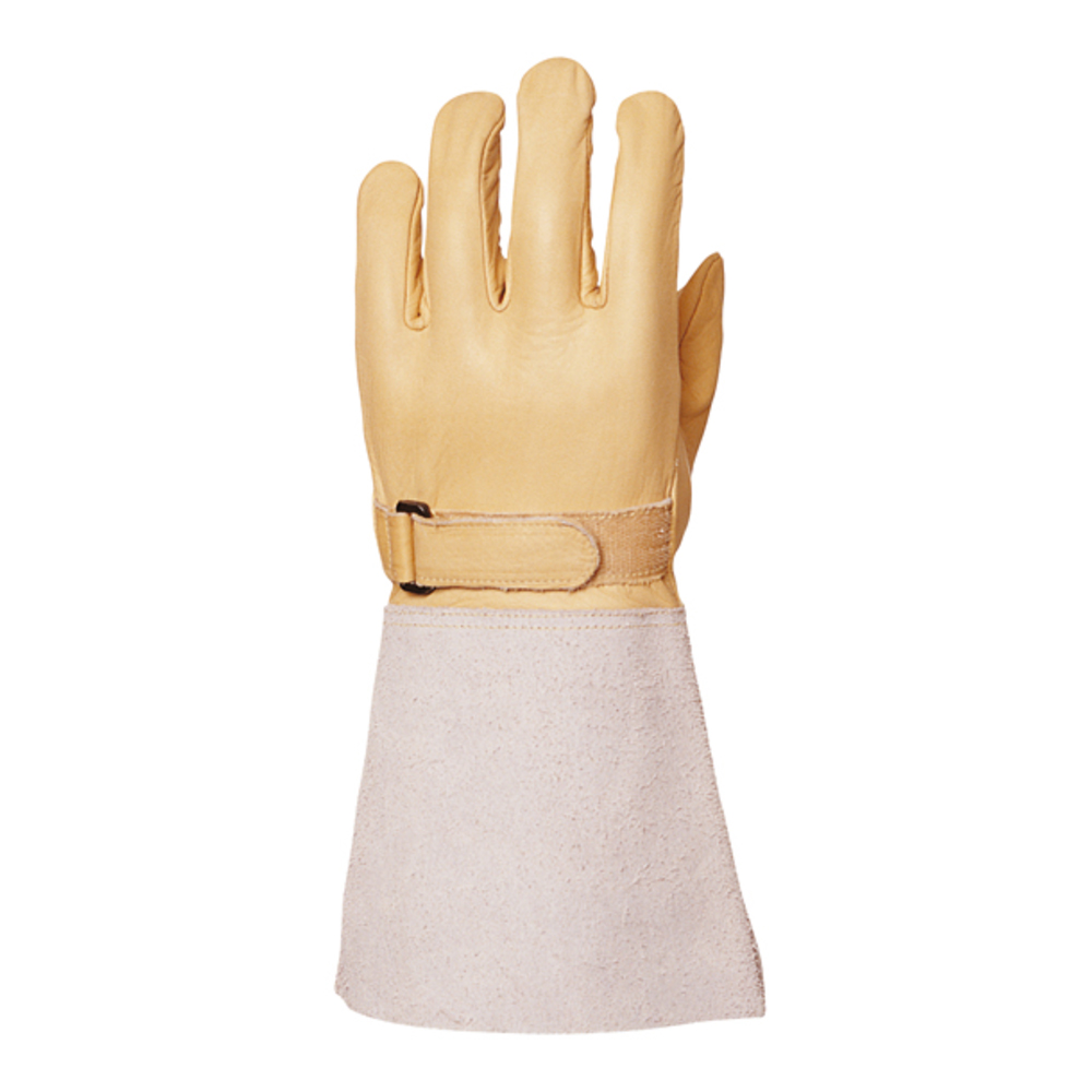 Sur-gants d'électricien en cuir fleur de vachette - hydrophuge, non-isolants, manchette 15 cm - PME30-T10 - Réf. MO2550 - Coverguard_0