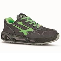 U-Power - Chaussures de sécurité basses hydrofuges et légères YODA CARPET - S3 CI SRC ESD - Environnements humides - Gris/Vert Taille 41_0