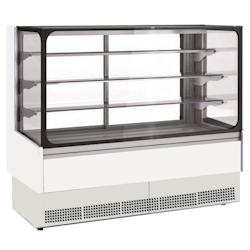 Vitrine comptoir réfrigérée avec verre plat - 1650x730x1380 mm - 1900 W 230/1V - 13VR8167 Eurast - blanc multi-matériau 13VR8167_0