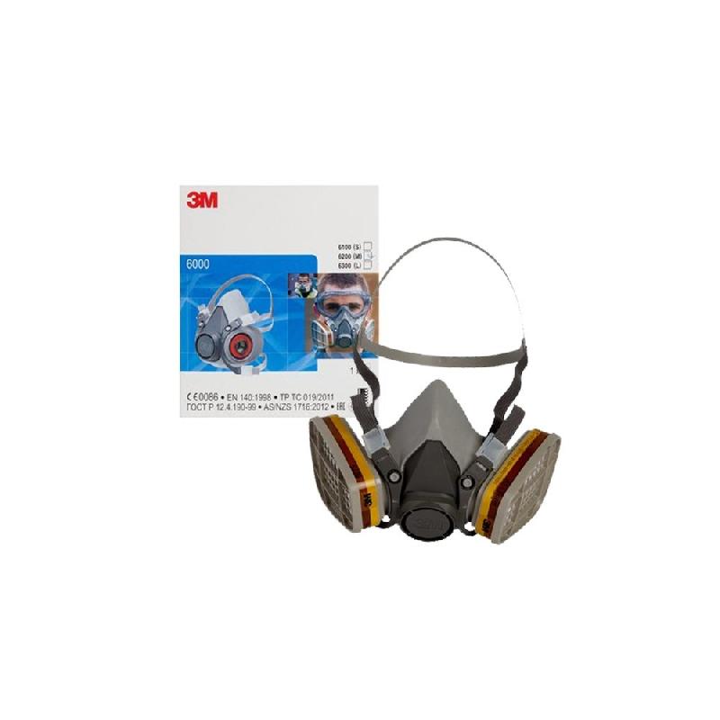 Demi-masque réutilisable 3M 6200 - Taille M - Léger et confortable avec système bi-filtres_0