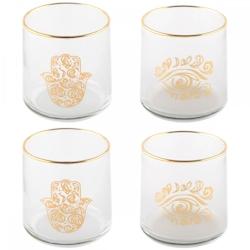 Aulica Verres A Eau Main De Fatma Et Oeil Dore - Lot De 4 - 964317_0