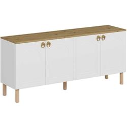 Buffet 4 portes en aggloméré Lotus Hanah Home - blanc 8684283463053_0