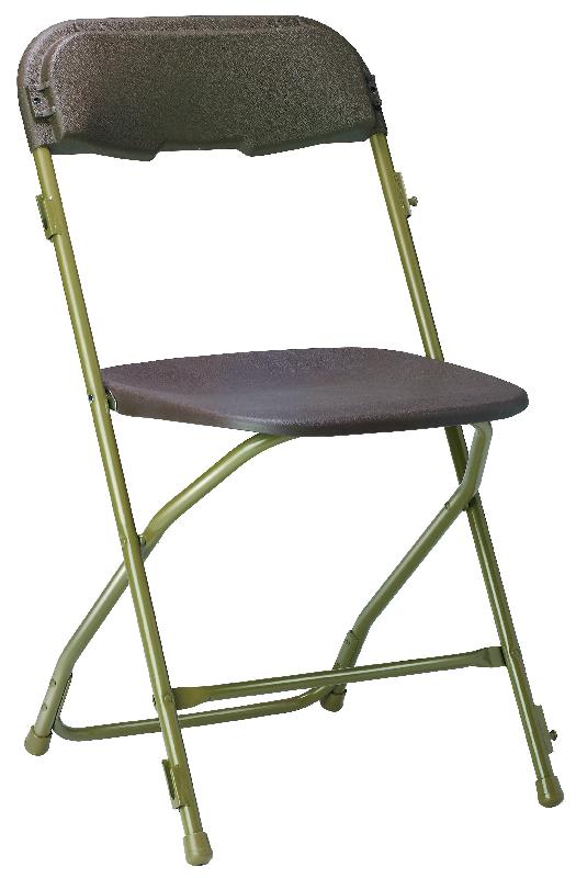 Chaise pliante Prato - acier rond Ø 19 mm - assise polypropylène M2 ou M4 - coloris marron, bleu ou blanc_0