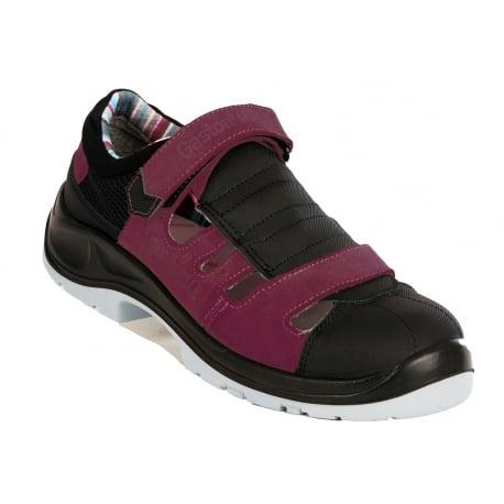 Chaussures de sécurité basses Air Open Lady Aubergine - S1P SRC ESD - Gaston Mille | AFJA1 - Embout composite 200 J, zéro métal_0