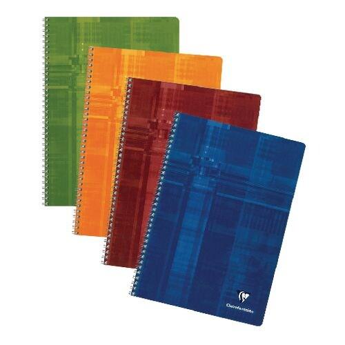 Clairefontaine Lot de 10 Cahier Metric A4, 100p./50 feuilles 90 g/m² reliure intégrale, ligné 8mm + marge - multicolore 68145C_0