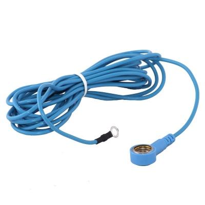 Cordons de terre droits 469 - 3 m - Résistance 1 MΩ - Embout Ø 10 mm - Cosse Ø 5 mm_0