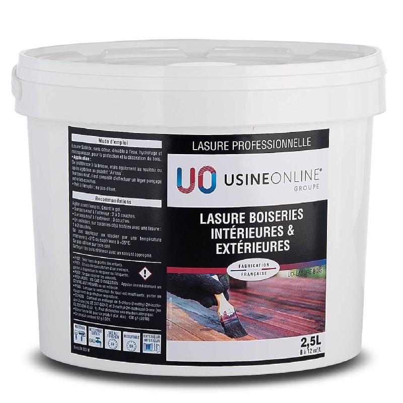 Lasure Boiseries Intérieures et Extérieures Professionnelle USINE-ONLINE Référence: UO-LASURE-BOISERIE_0