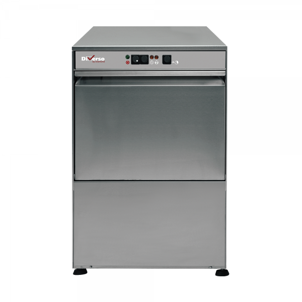 Lave-verres en acier inox AISI 304 - Thermostop 85°C - Diverso by Diamond - 30 paniers/heure_0