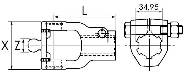 MACHOIRE GRAND ANGLE WE2480 1''3/8-Z6 32X76