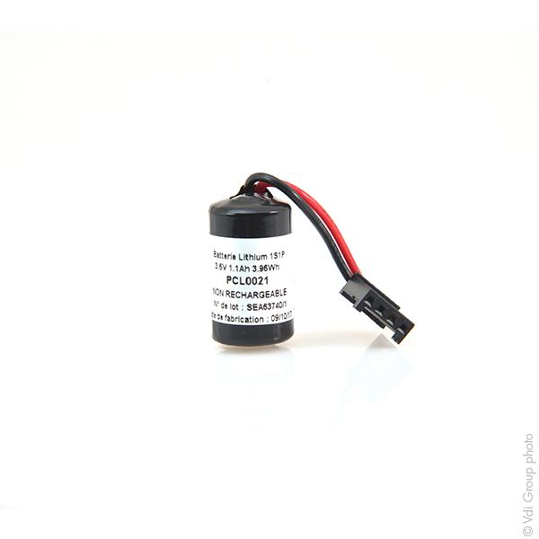 Pile lithium SL-750 1/2AA 3.6V 1.1Ah - Compatible TSX17 et automate programmable TELEMECANIQUE_0