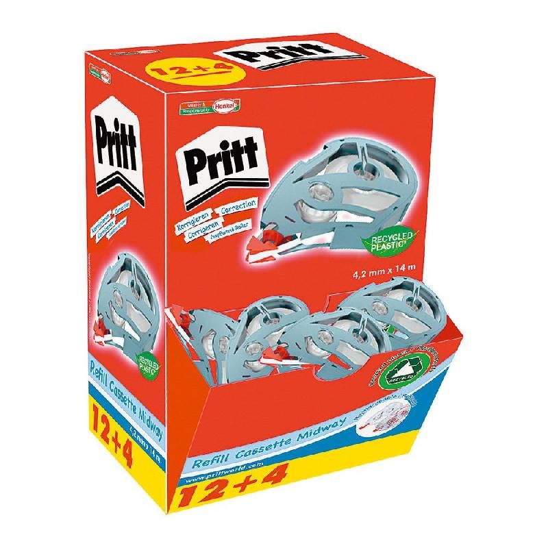 PRITT RECHARGES POUR ROLLERS DE CORRECTION (ECO PACK 12 + 4 GRATUITS)