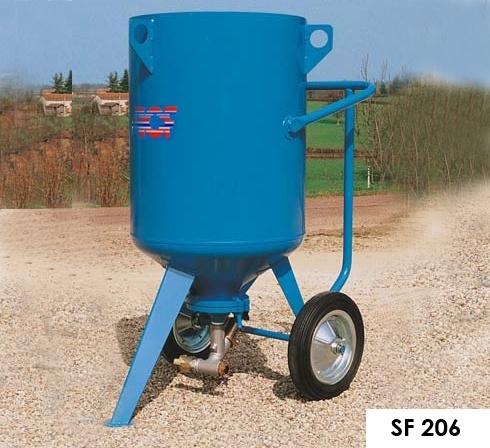 Sableuse grenailleuse SF 206 ACF - 200 litres - pression 8 bar - fermeture automatique_0