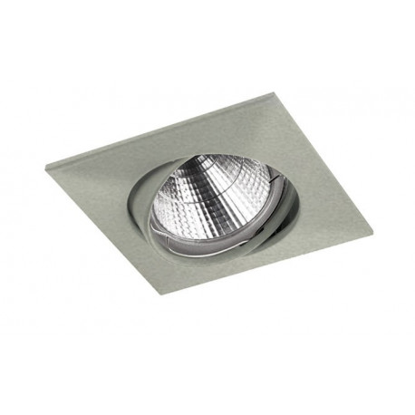 Spot encastré carré orientable Nix - à équiper d'une ampoule GU10 ou GU5.3, 50W - Coloris nickel mat - Réf. 6510_0