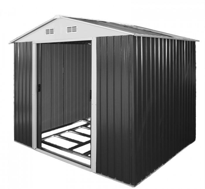 Abri de jardin en métal anthracite 'leeds' - 4801_0
