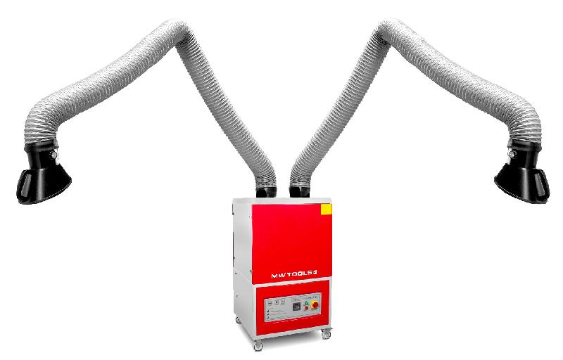 Aspirateur de fumée de soudage mobile 2600m³/h 2,2kW 3x400V 2 bras MW Tools LA2802_0