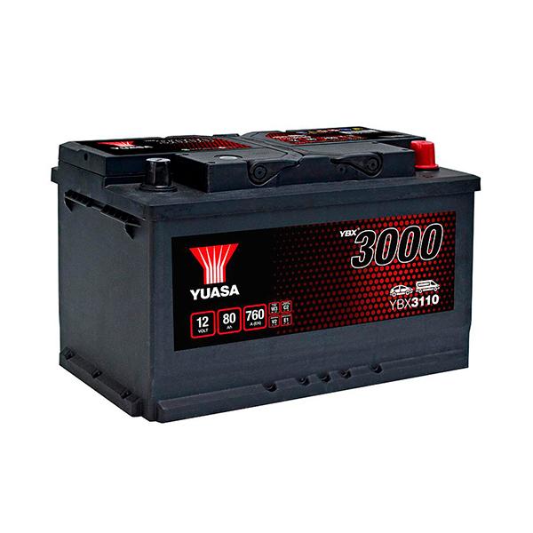 BATTERIE VOITURE YUASA YBX3110 12V 80AH 760A_0