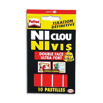 BLISTER DE 12 PASTILLES DOUBLE FACE PATTEX ULTRA FORTES